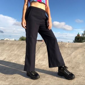 flared high-waisted work pants by zara